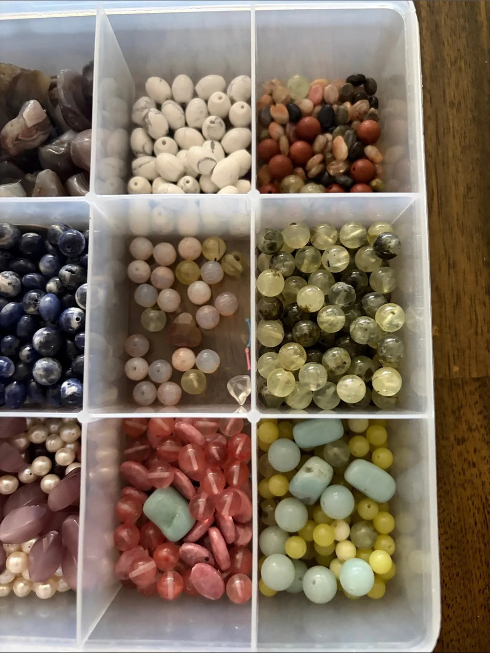 Crystal/stone beads beads beads! Some pearls as well.
